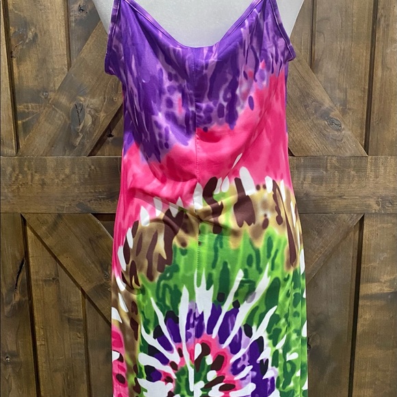 Purple and Green Tie Dye Maxi Dress NWT - Picture 5 of 15